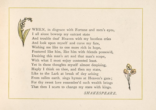 When, in disgrace with Fortune and men’s eyes…