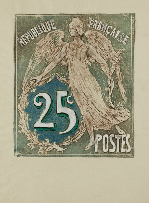 Esquisses de timbres pour un concours – 25 centimes