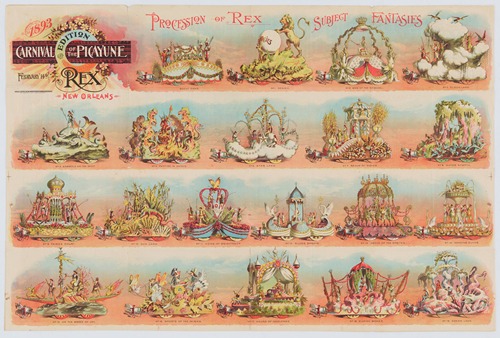 1893 carnival edition of the Picayune February 14th Rex New Orleans procession of Rex subject fantasies.