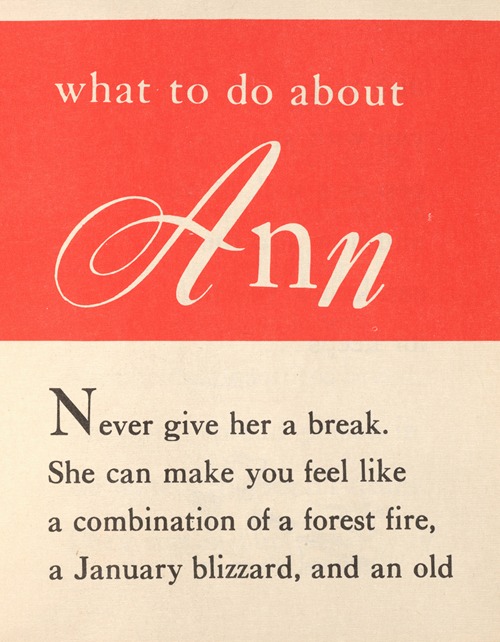 This is Ann; she’s dying to meet you Pl.15