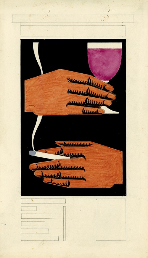 Ontwerp reclame rookwaren, sterke dranken
