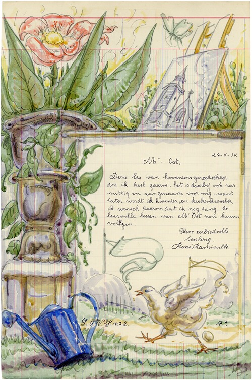 Briefillustratie gevogelte