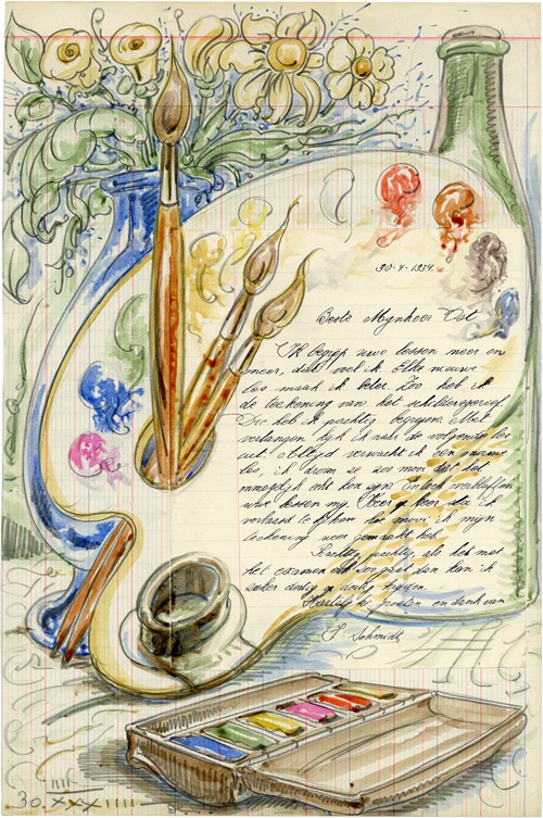 Briefillustratie Schilderdoos