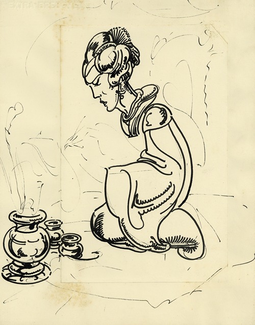 Chinese dame in kostuum
