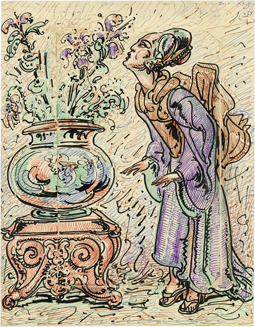 Chinese dame in kostuum