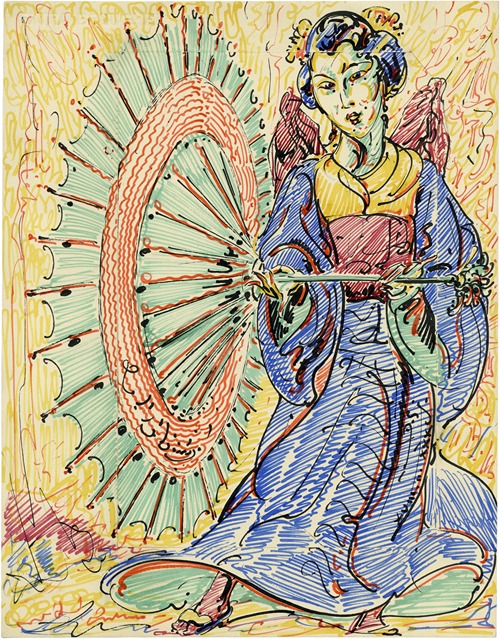 Chinese dame in kostuum