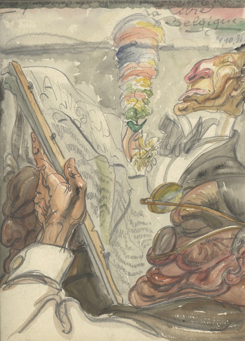 Illustratie bij La Libre Belgique oct 1936