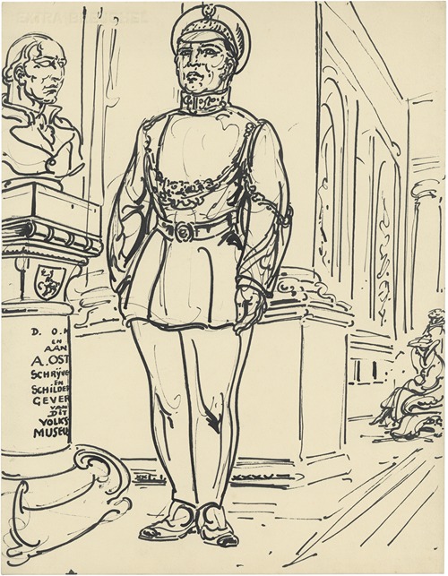 Man in uniform met kapiteinspet