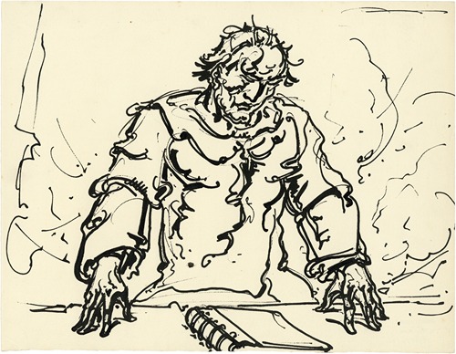 Man met handen op tafel en boek