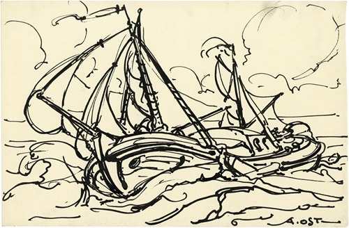 Schip op zee