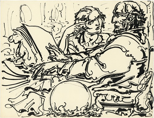 Vrouw en man lezen in boek