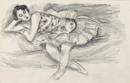 Danseuse au Divan pliée en deux