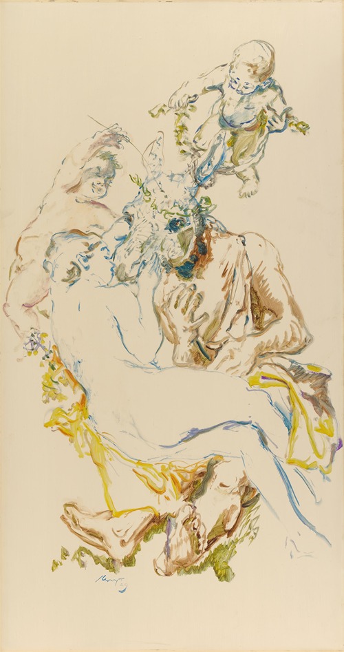 Titania und Zettel. Szene aus Shakespeares ‘Sommernachtstraum’