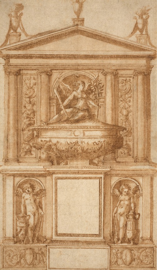 Project for a double-register monument