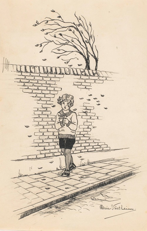 Huilend meisje op straat