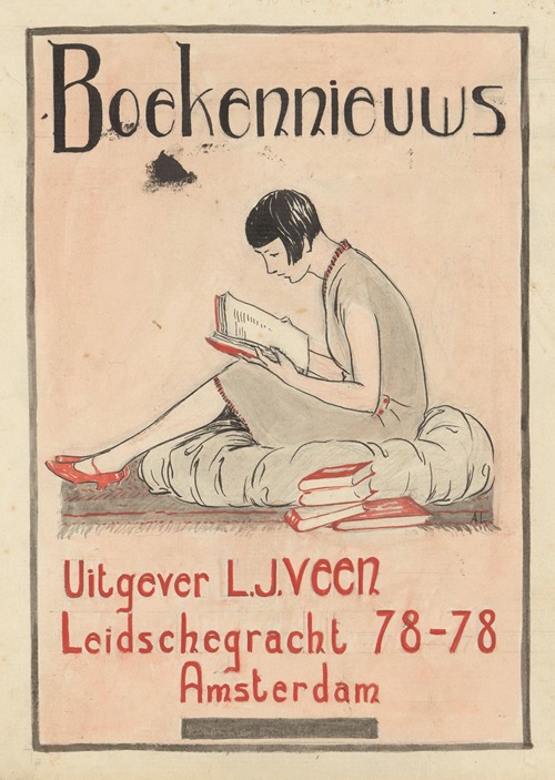 Bandontwerp voor Boekennieuws uitgever L.J. Veen