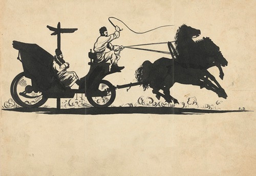 Man in paardenkoets