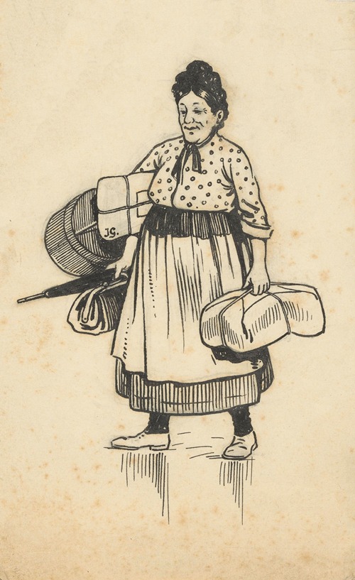 Vrouw met reisgoed
