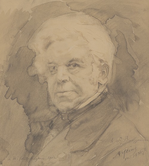 Portret van Adolphe Burggraeve (1806-1902), hoogleraar aan de Faculteit Geneeskunde te Gent