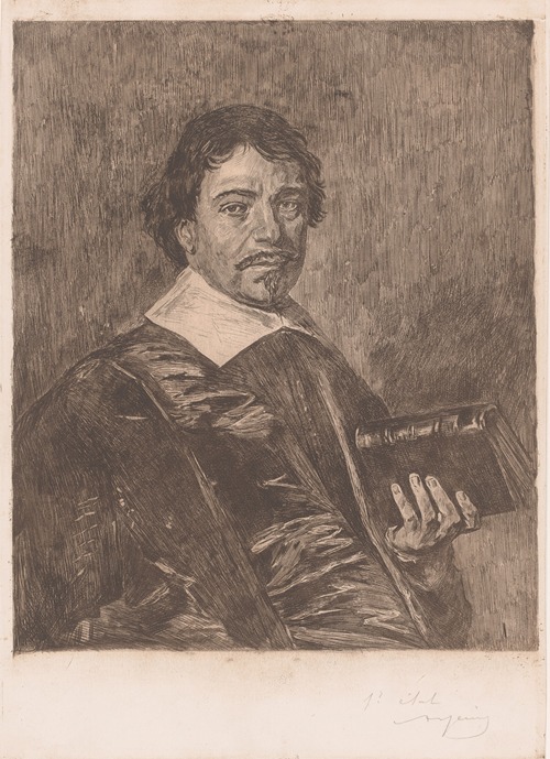 Portret van een onbekende man met boek