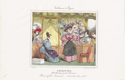 Grisettes; (Une botique, quartiev Vivienne.)
