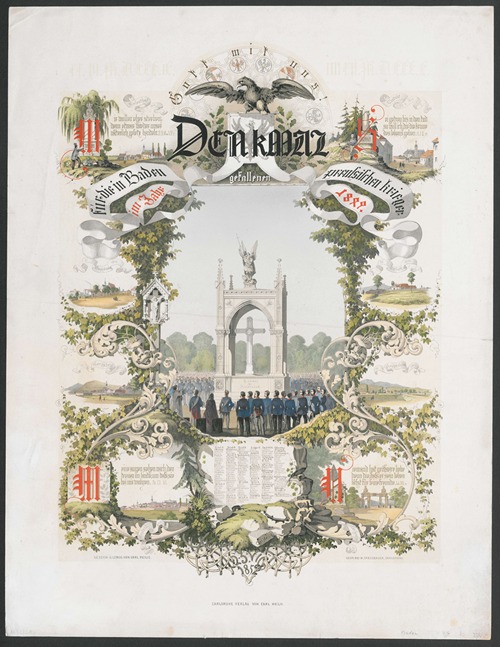Denkmal für die in Baden gefallenen preussischen Krieger im Jahre 1849