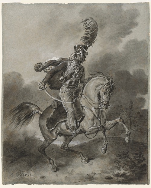 Charging Hussar on Horseback