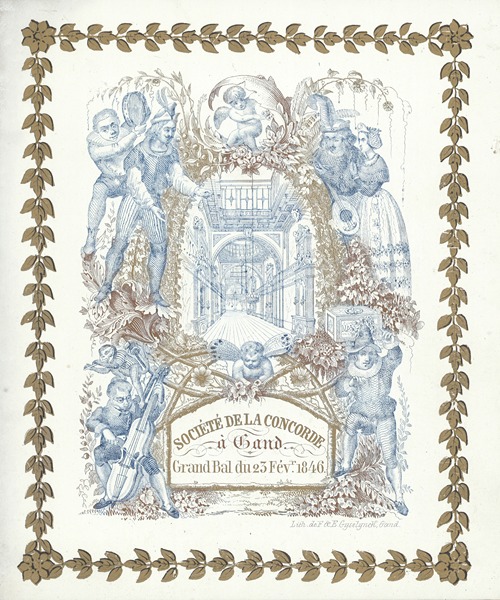Société de la Concorde à Gand. Grand Bal du 23 Févr. 1846