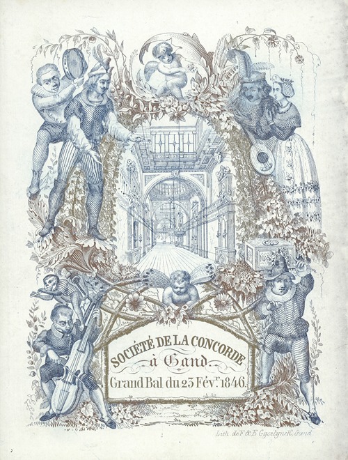 Société de la Concorde à Gand. Grand Bal du 23 Févr. 1846