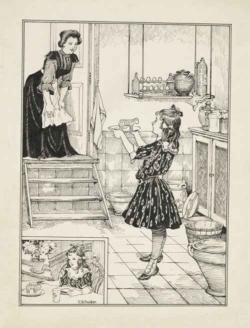 Meisje met een lam van boter