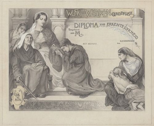 Ontwerp voor diploma; Werk der Weduwen, Gendbrugge