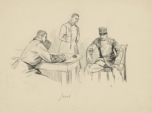 Drie mannen rond een tafel