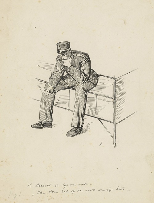 Soldaat leest een brief