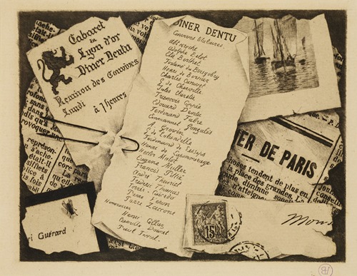 A Piece of Newspaper, an Envelope, and a Fly