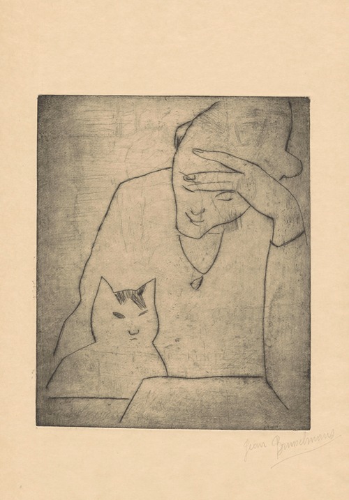 Woman and cat