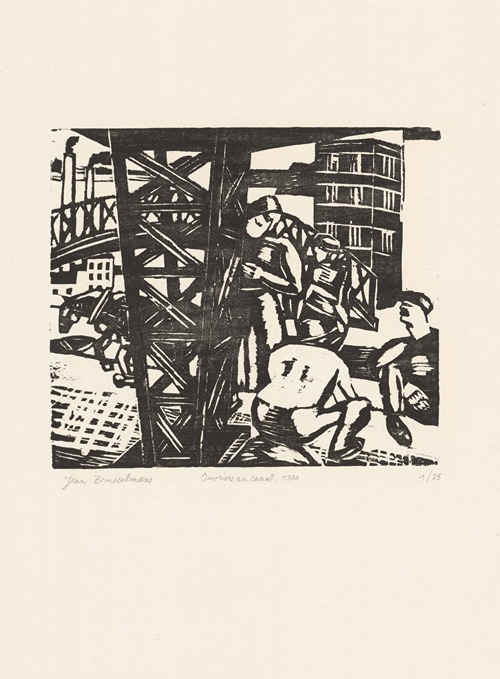 Workers on the canal