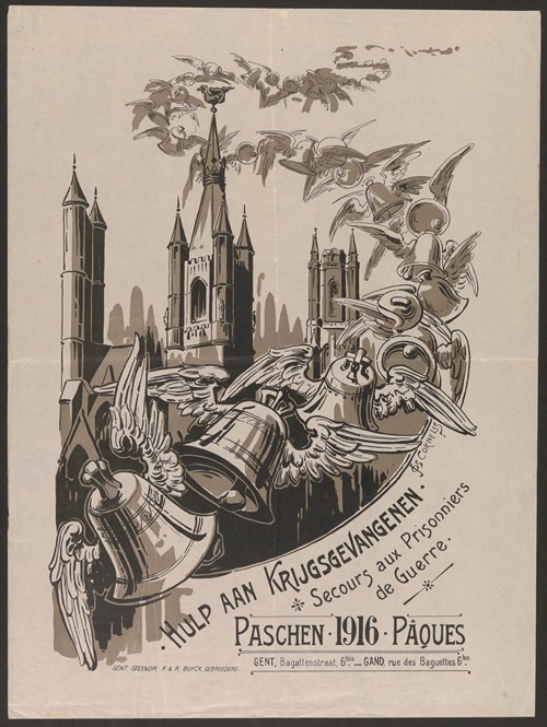 Hulp aan Krijgsgevangenen. Secours au prisonniers de guerre Paschen 1916 Pâques