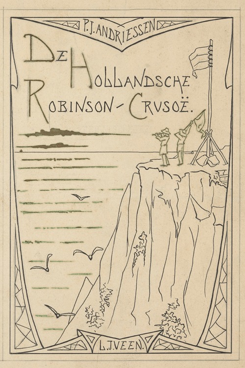 Bandontwerp voor P.J. Andriessen, De Hollandsche Robinson Crusoë