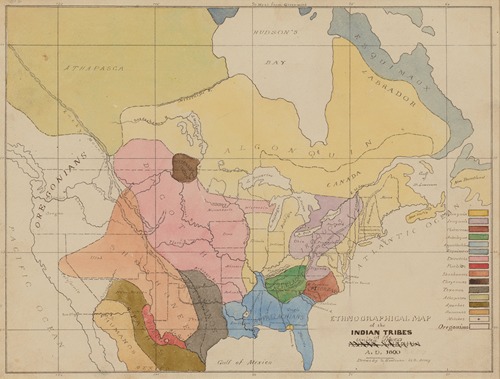 Ethnographic Map of the Indian Tribes of the United States, A.D. 1600