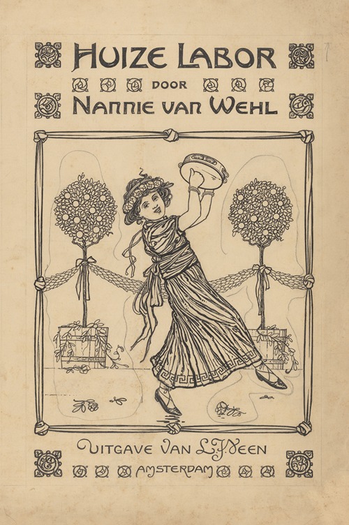 Bandontwerp voor Nannie van Wehl, Huize Labor, 1910