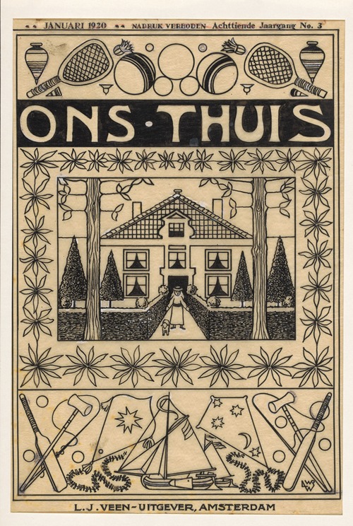 Bandontwerp voor Ons Thuis, jaargang 18, no. 3, januari 1920