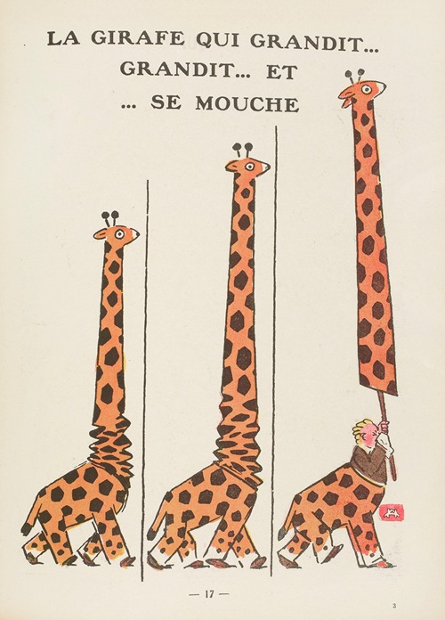 La girafe qui grandit…et …se mouche