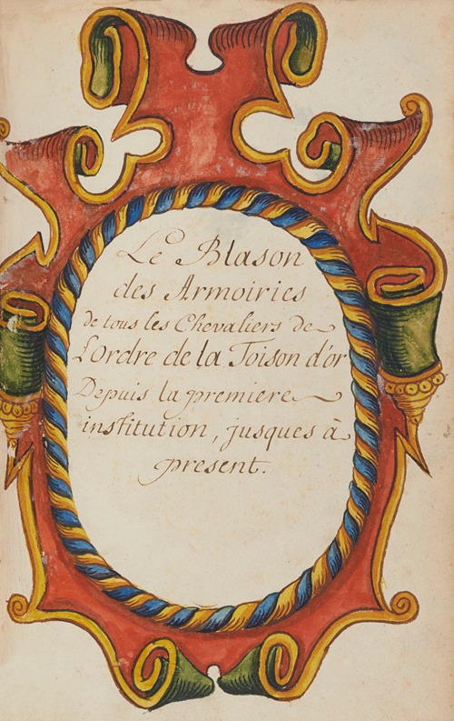 Le Blason des Armoires de tous les Chevaliers de l’Ordre de la Toison d’or – Title