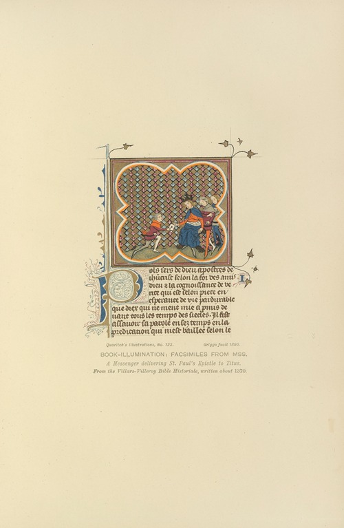 A Messenger delivering St. Paul’s Epistles to Titus; about