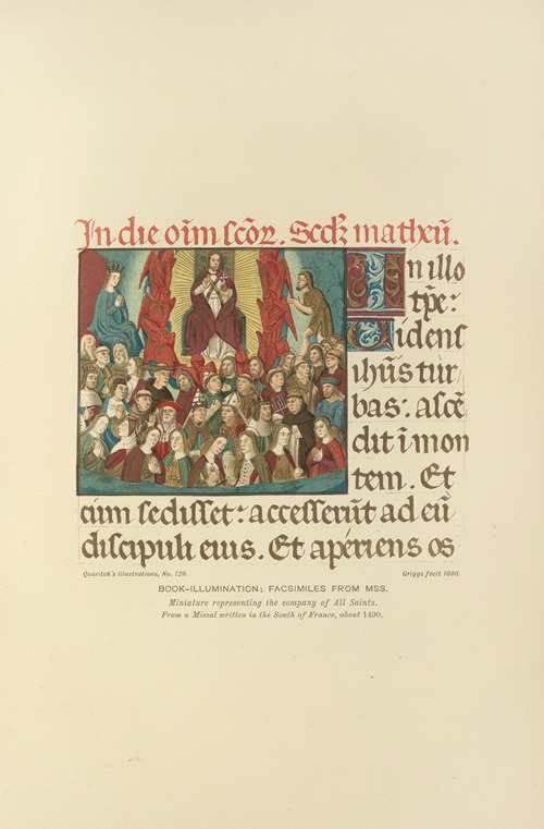 Miniature representing the company of All Saints