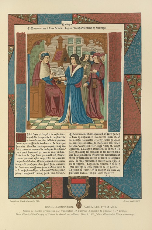 Simon de Hesdin presenting his translation of Valerius Maximus to Charles V of France