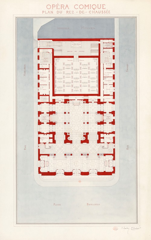Opéra-Comique – Plan du Rez-de-Chaussée