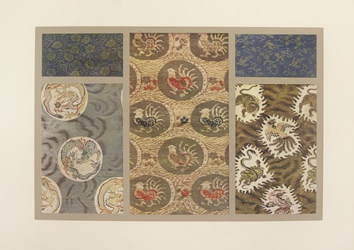 Feuilles, fleurs, dragons et oiseaux