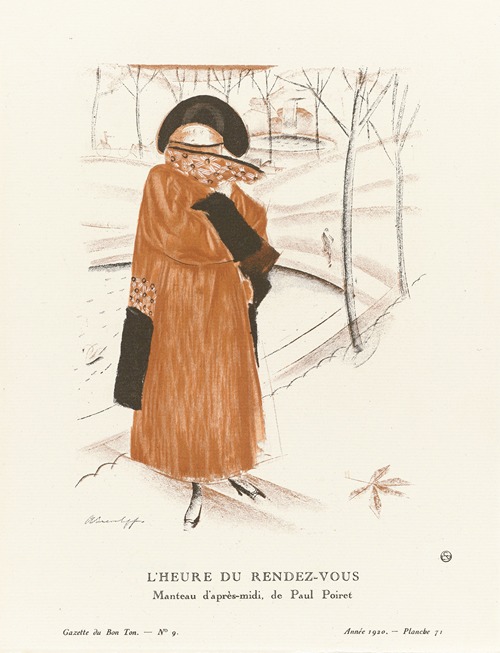Gazette du Bon Ton – L’Heure du rendez-vous Manteau d’après-midi, de Paul Poiret
