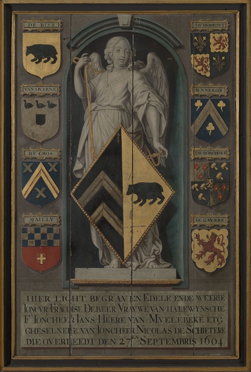 Memorial coat of arms of Françoise de Beer, wife of Nicolas de Schietere